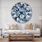 Designart 'Indigold Metallic Flower Pattern Traditional Wall Clock